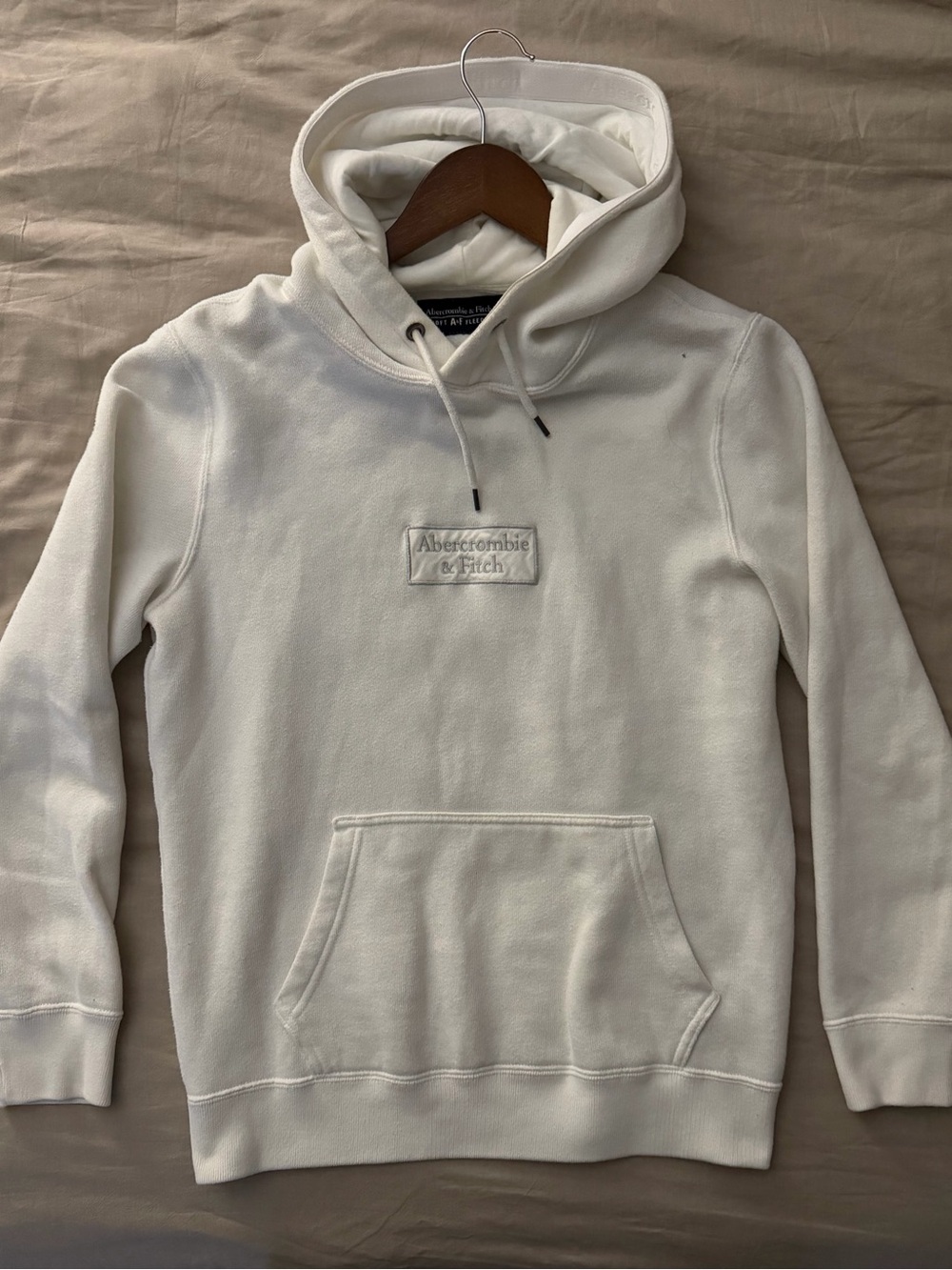 Abercrombie & Fitch Off-White Pullover Hoodie